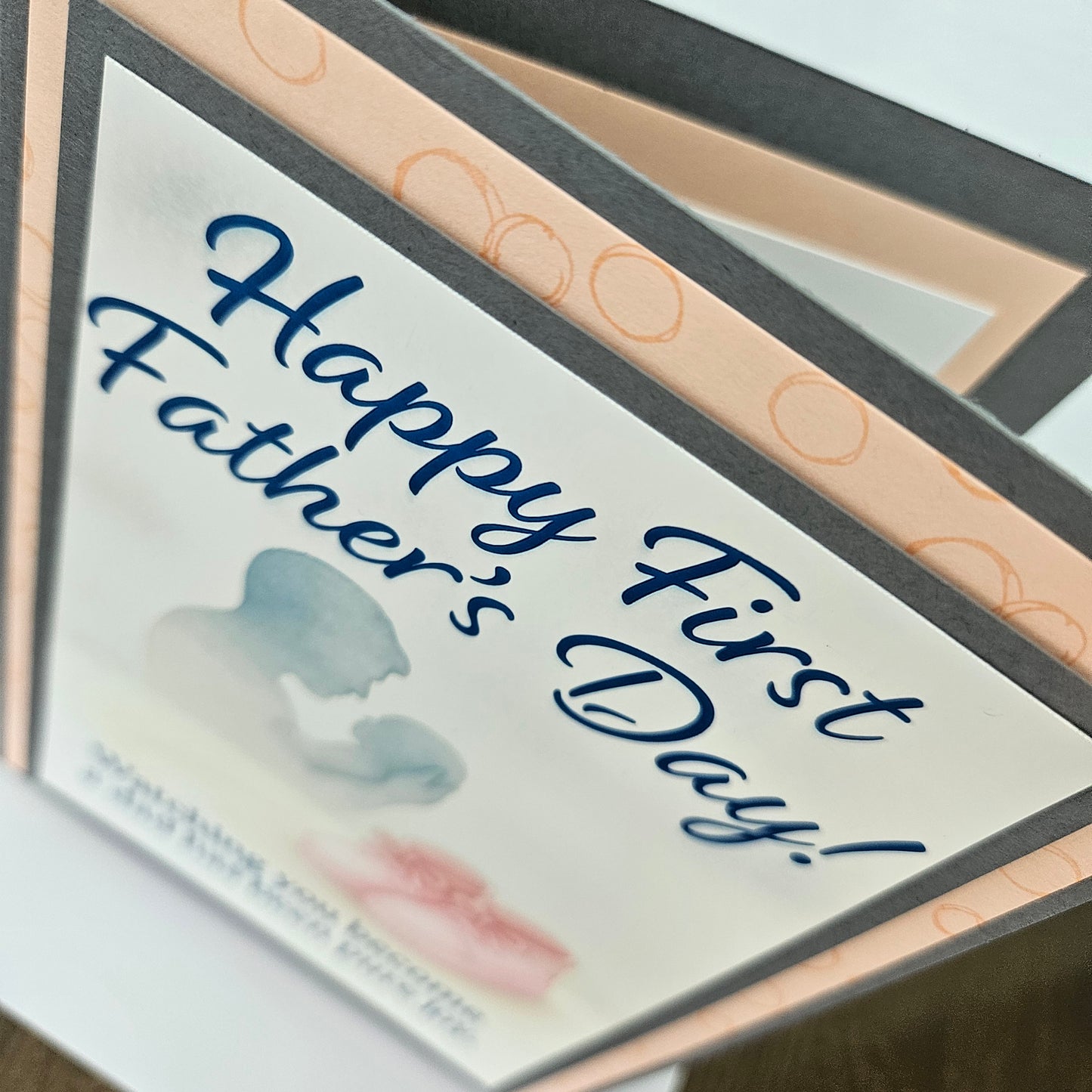 First Father’s Day Card, Handmade Greeting Card For New Dad, 1st Father's Day Custom Heartfelt Card, Dad and Daughter