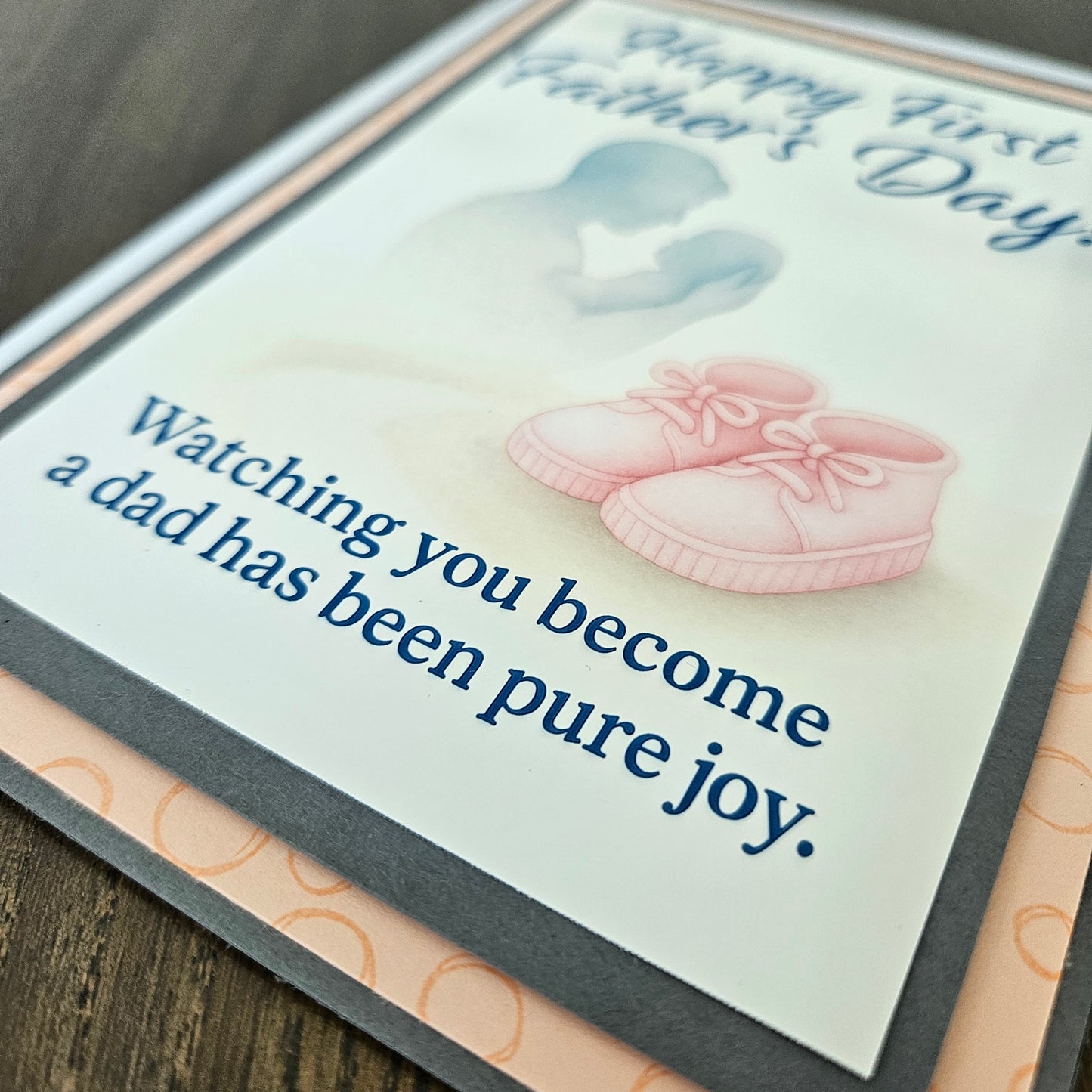First Father’s Day Card, Handmade Greeting Card For New Dad, 1st Father's Day Custom Heartfelt Card, Dad and Daughter