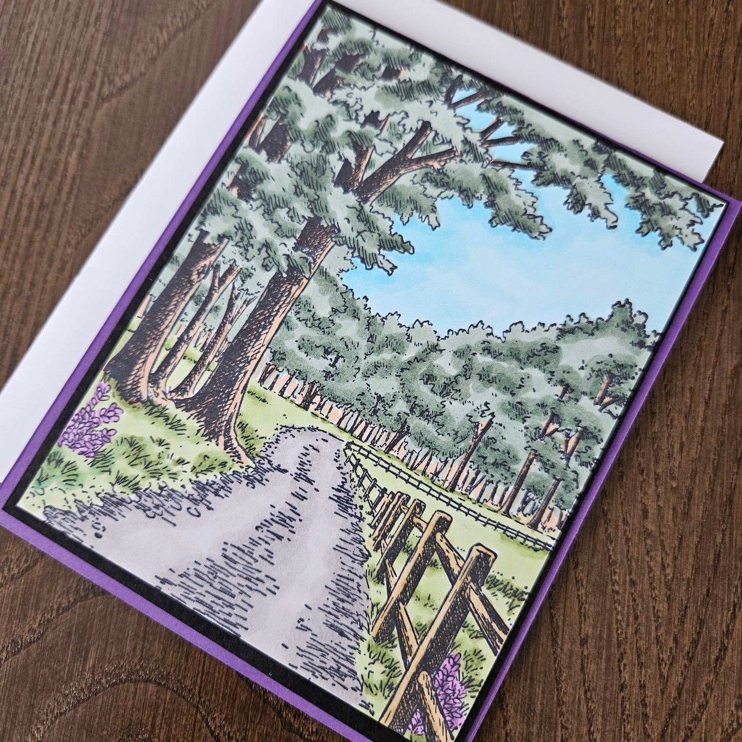 Handmade Card Bundle – Vibrant Hand-Colored Landscape Art Set of 3
