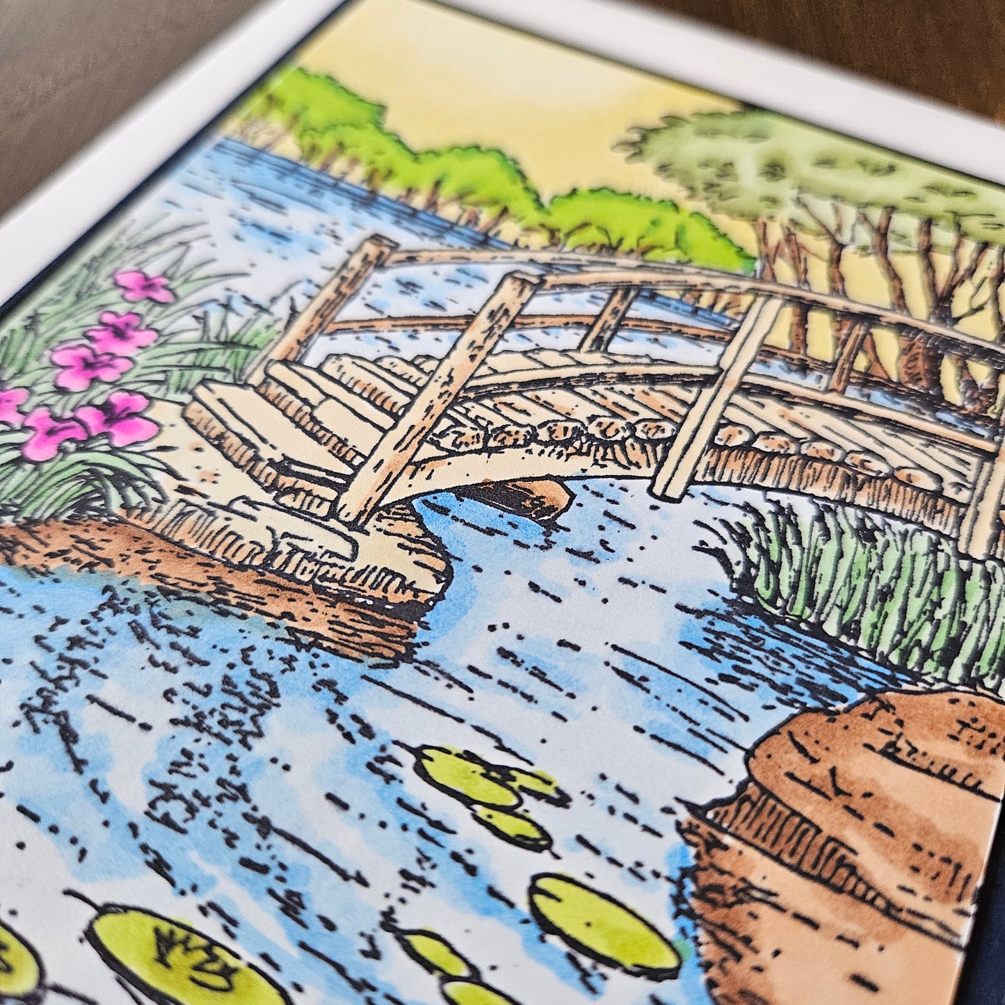 Handmade Card Bundle – Vibrant Hand-Colored Landscape Art Set of 3