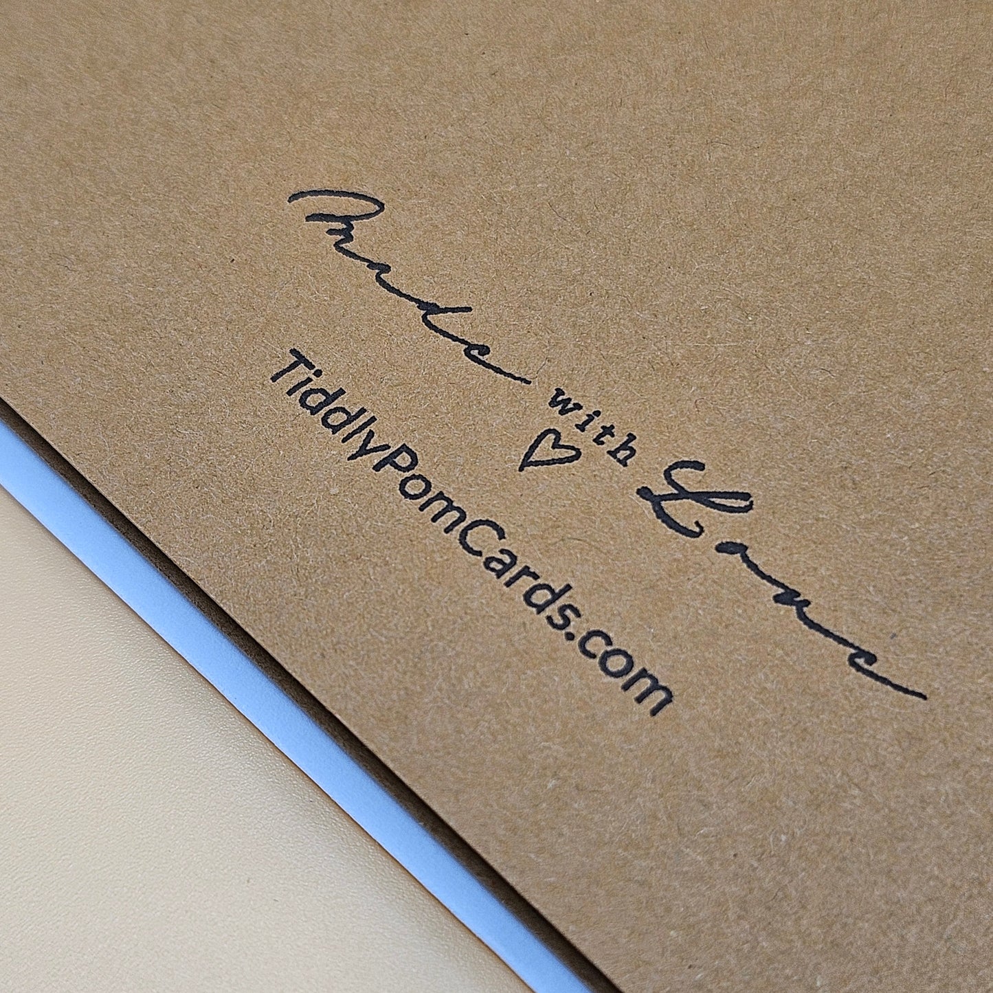 Handmade Thanksgiving Greeting Card For Friends or Family, Autumn Florals Tiddly Pom Cards