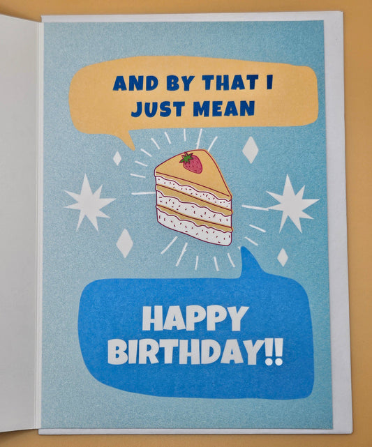 Funny Birthday Card, “You’re Officially Getting Older” Tiddly Pom Cards