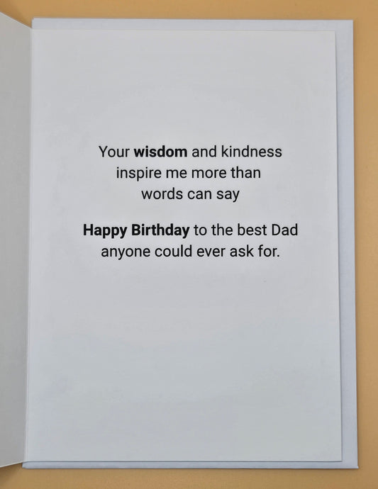 Birthday Card for Dad, Heartfelt Greeting Card for Him, Masculine Design for Father’s Birthday