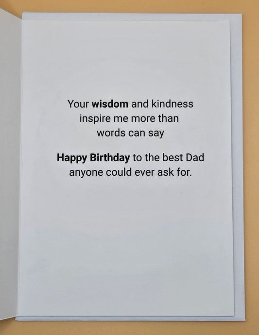 Birthday Card for Dad, Heartfelt Greeting Card for Him, Masculine Design for Father’s Birthday Tiddly Pom Cards