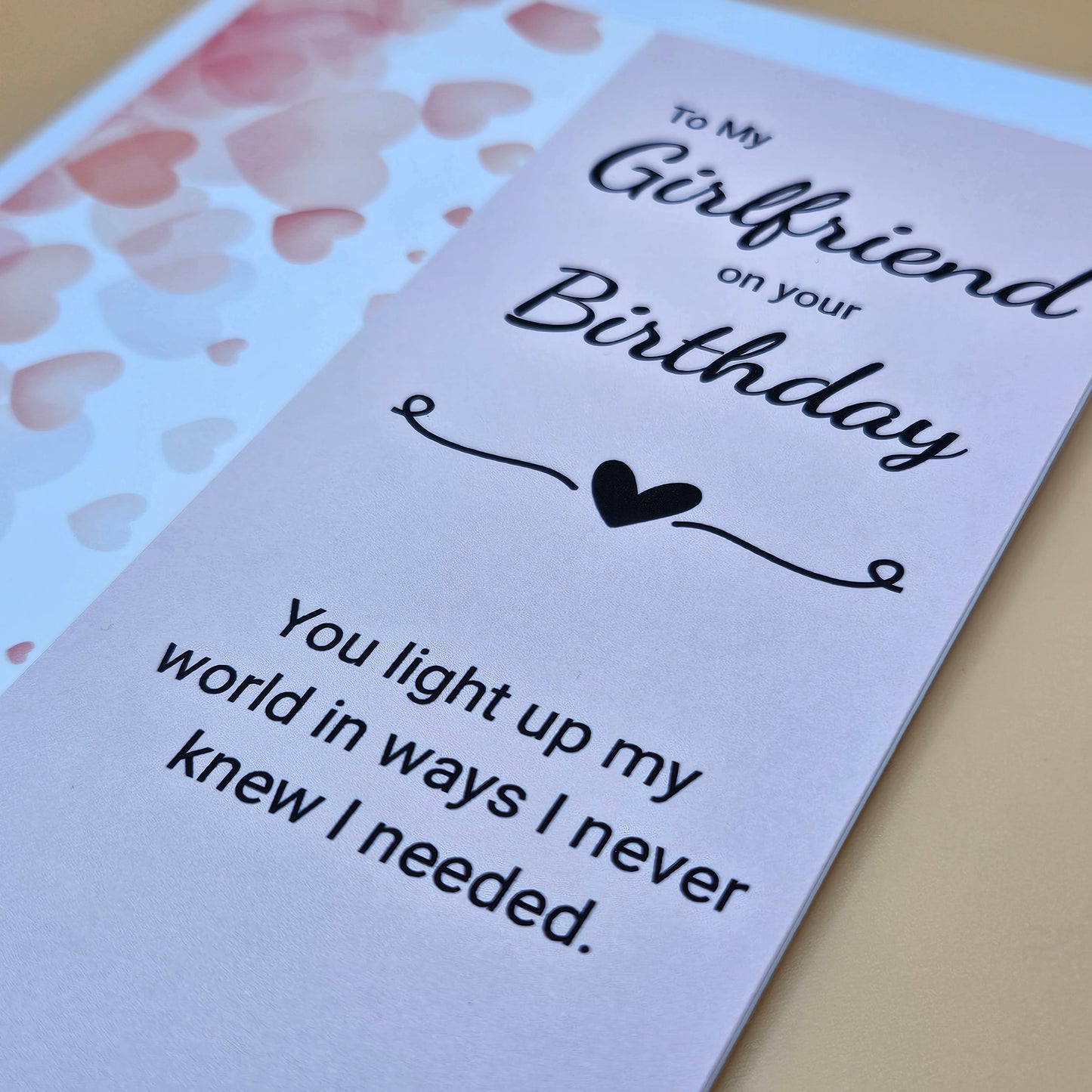 Birthday Card for Girlfriend, Romantic Greeting Card for Her, To My Girlfriend on Your Birthday, Love & Romance Card