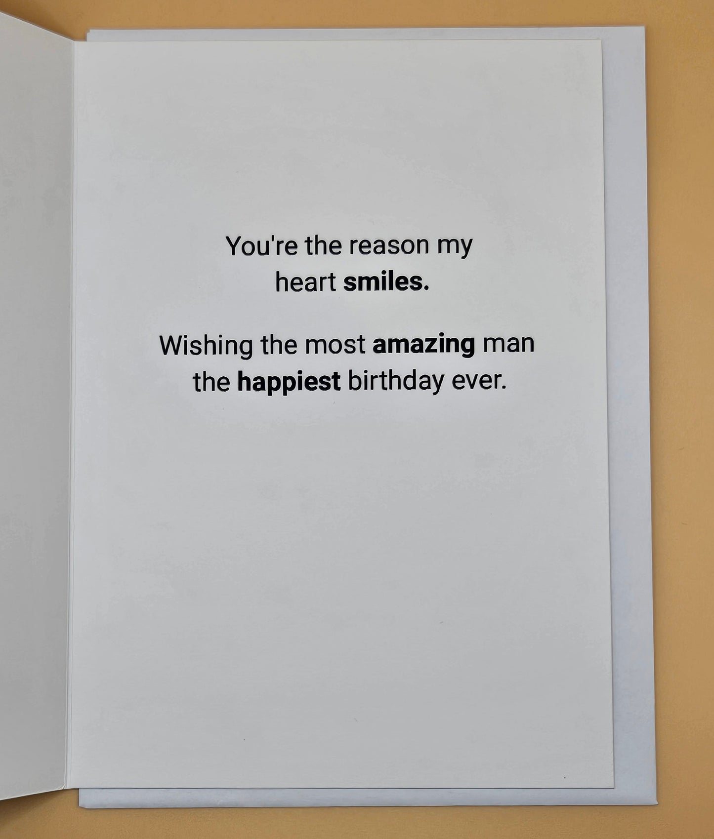 Birthday Card for Boyfriend, Romantic Greeting Card for Him with Heartfelt Message, Red Geometric Masculine Card