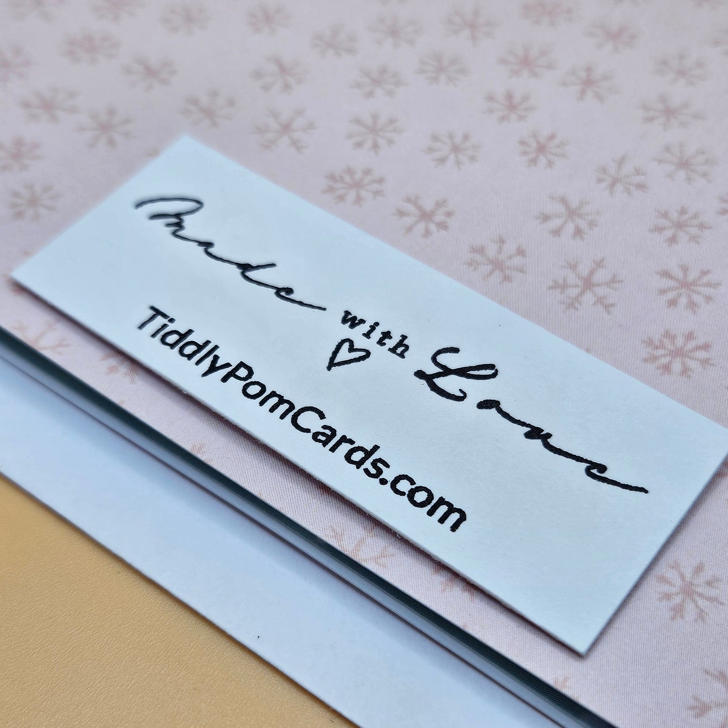 Handmade Pop-Up Christmas Card, Season’s Greetings, Gingerbread House & Family Tiddly Pom Cards