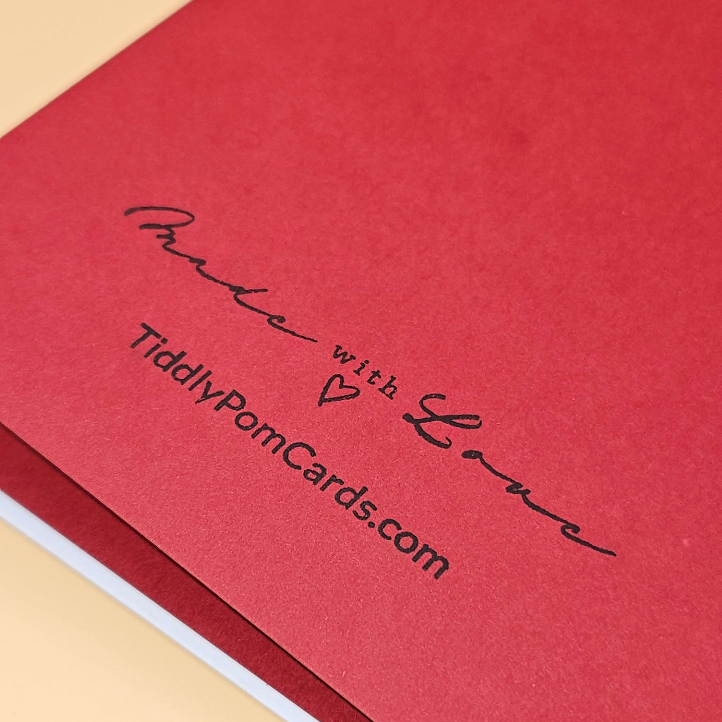 Handmade Christmas Card, Funny “Meowy Christmas” Holiday Greeting Card for Cat Lovers Tiddly Pom Cards