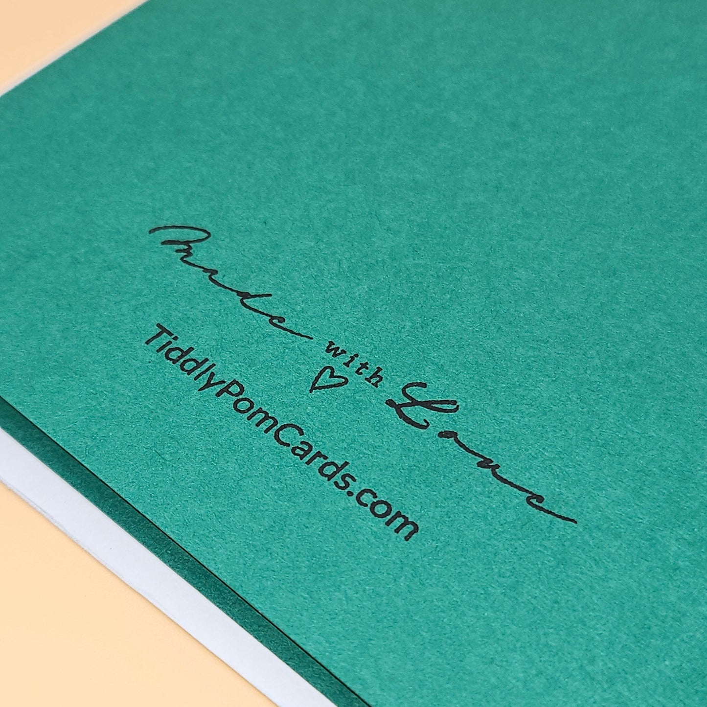 Handmade Christmas Card, Holiday Greeting Card for Cat Lovers, Meowy Christmas Kitten in Silver Bucket Tiddly Pom Cards