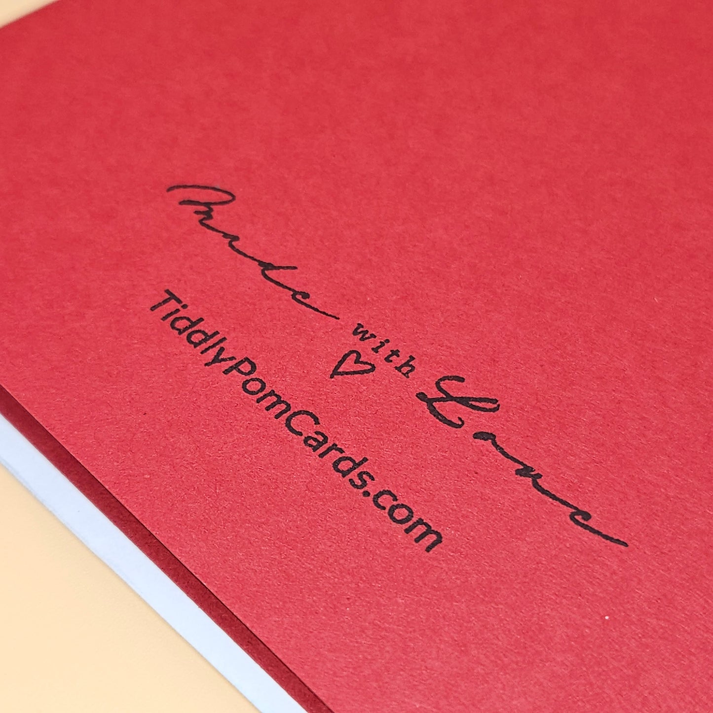 Handmade Christmas Card, Vintage Stamp Holiday Greeting Card, Seasons Greetings Mailbox Tiddly Pom Cards