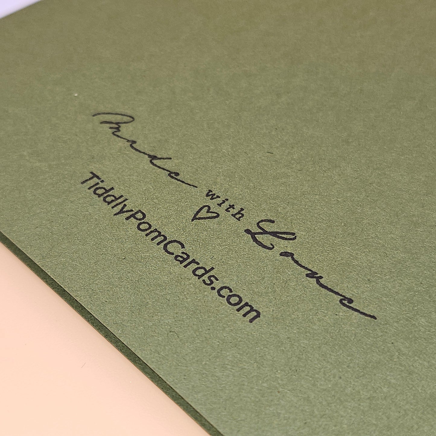 Handmade Christmas Card, Vintage Stamp Holiday Greeting Card, Star Tree Tiddly Pom Cards