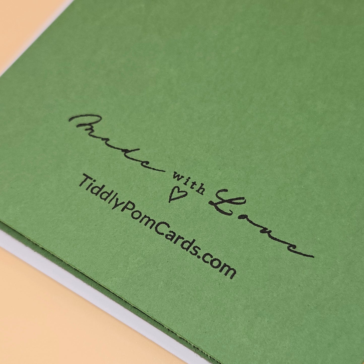 Handmade Funny Christmas Card, Santa Mustache Holiday Pun Greeting Card, “Stache-ing Through the Snow” Tiddly Pom Cards