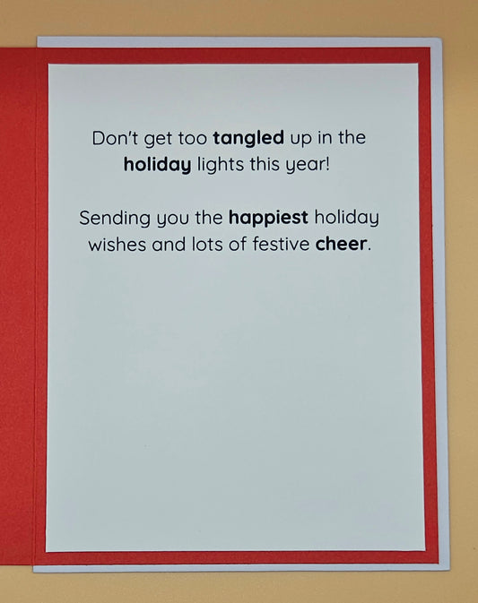 Handmade Christmas Card, Funny Dog Holiday Greeting Card with Playful Message inside, Spot-Tacular Dalmatian Gift for Dog Lovers