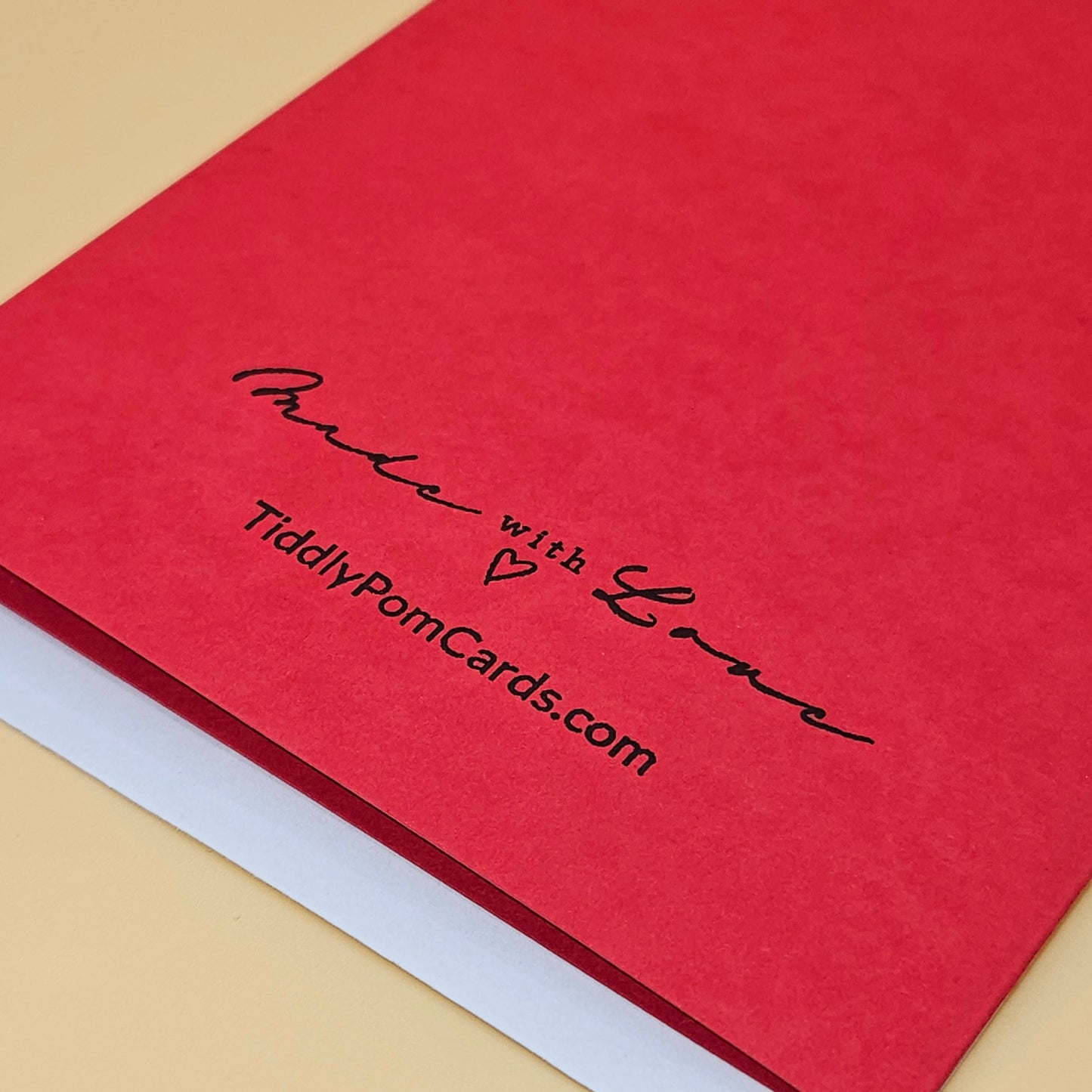 Handmade Gothic Christmas Card, Spooky Black Cat Dark Humor Holiday Greeting, Creepmas Gift, "Bah Humbug" Tiddly Pom Cards