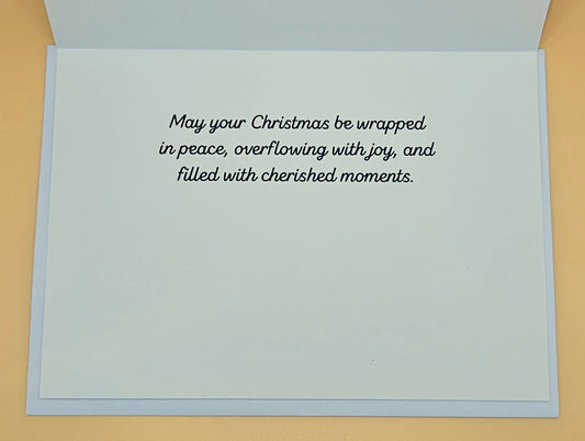 Vintage Christmas Card, Traditional Holiday Christmas Tree Greeting Card