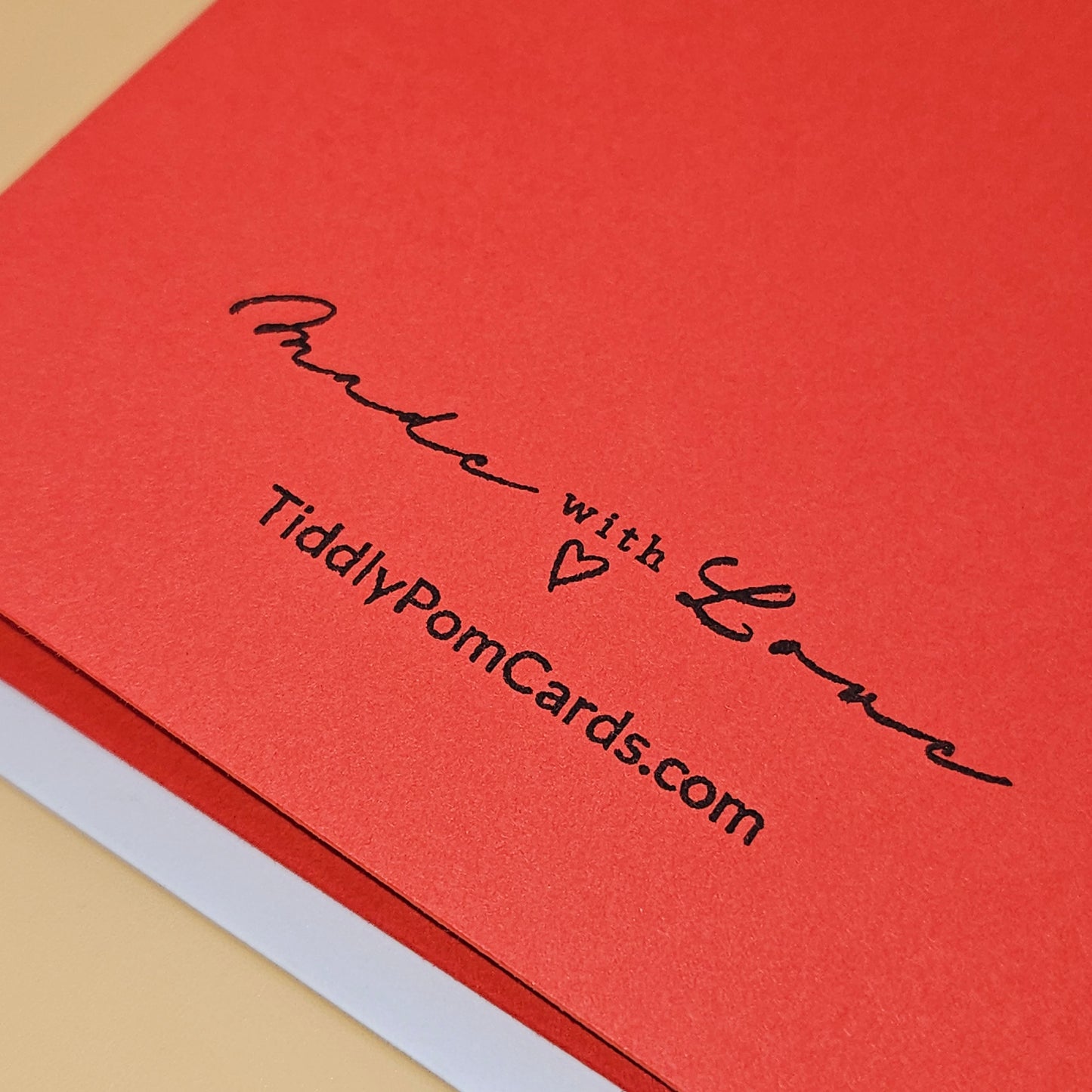 Handmade Christmas Card, Vintage Candy Cane Holiday Greeting Card, Festive Red Glitter Keepsake Tiddly Pom Cards