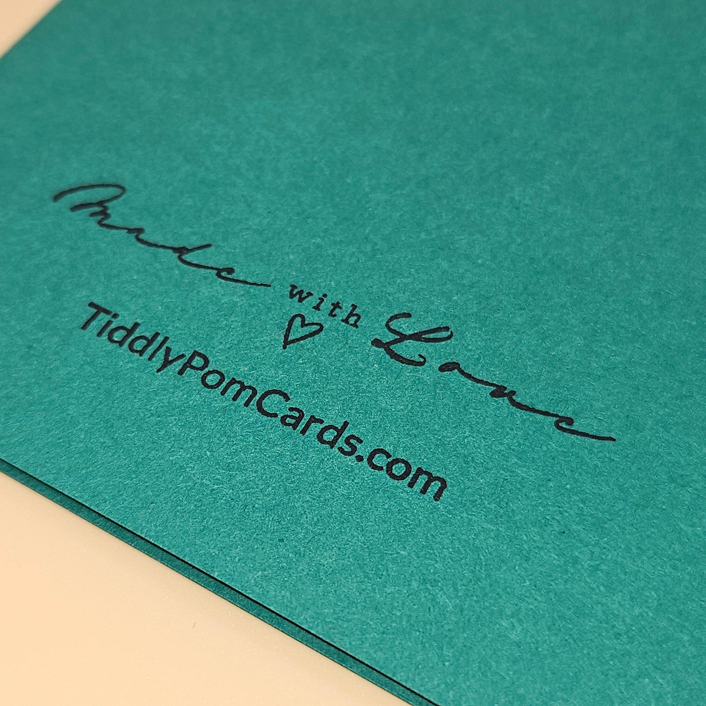 Handmade Christmas Card, Traditional Holiday Tree Greeting Card, Festive Red Ribbon & Gifts Keepsake Tiddly Pom Cards