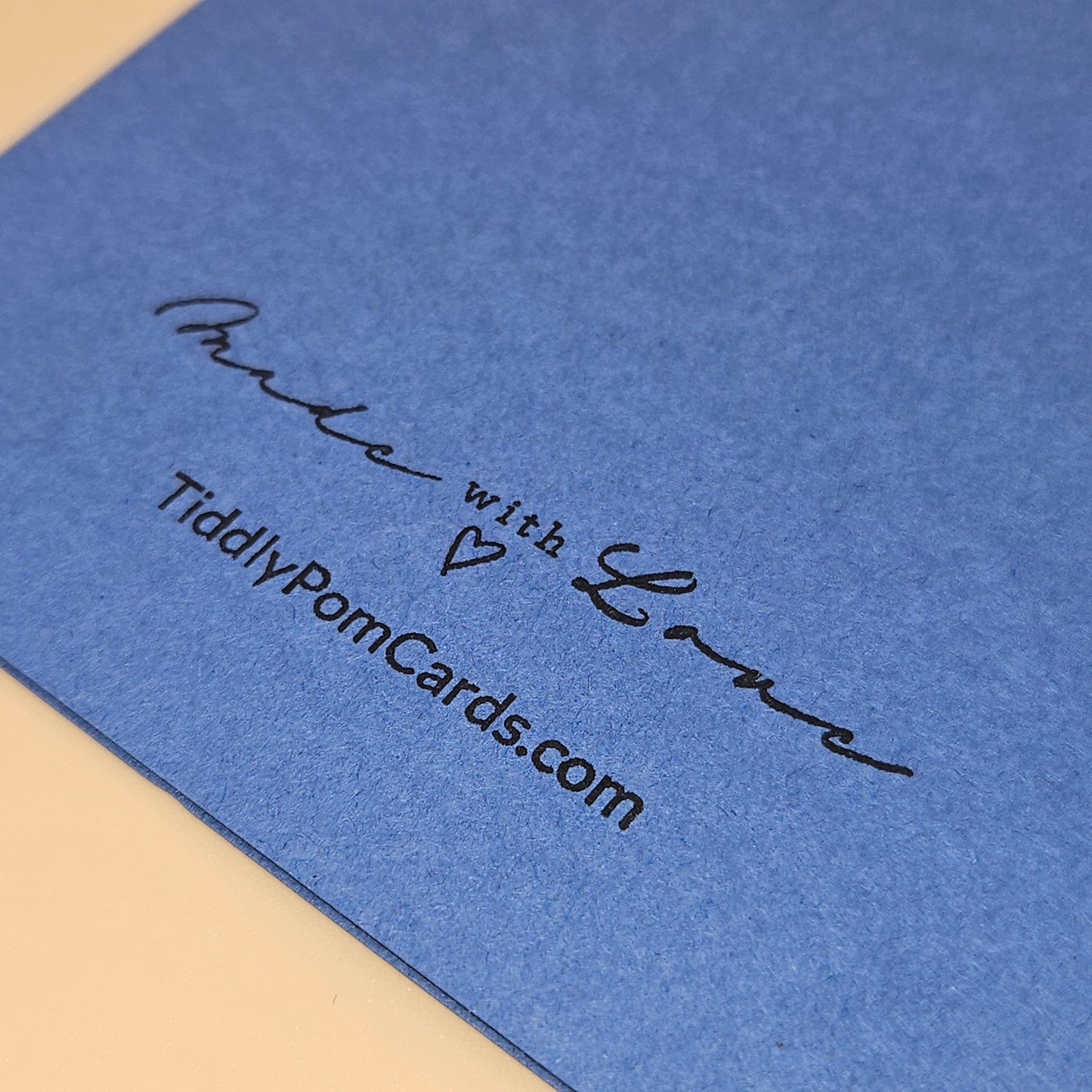 Handmade Christmas Card, Traditional Holiday Greeting Card, Baby Reindeer on Sled Winter Keepsake Tiddly Pom Cards