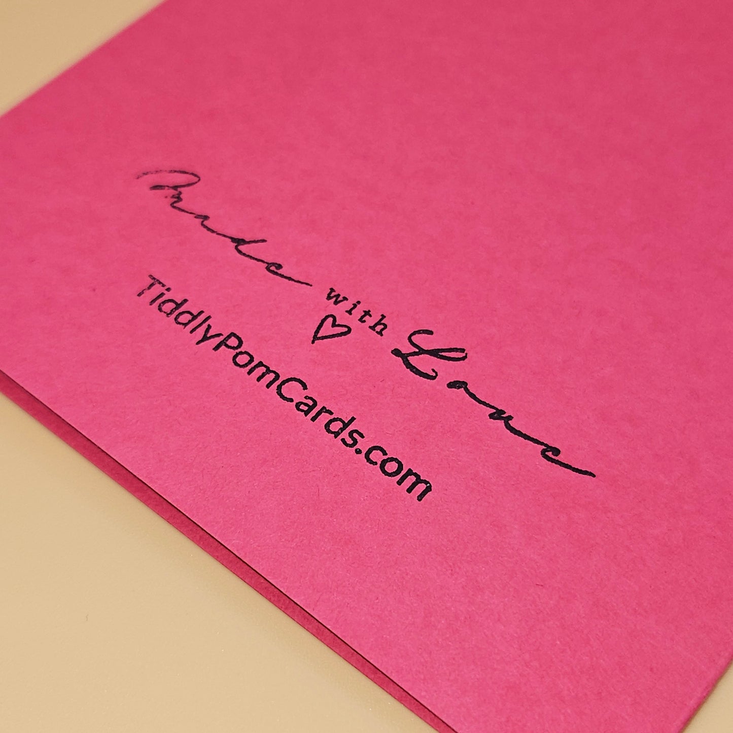 Handmade Christmas Card, Pink Watercolor Wreath Greeting Card, Pastel Holiday Keepsake Tiddly Pom Cards