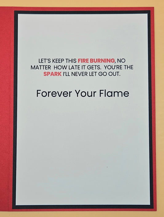 Snarky Romantic Card, Handmade Greeting Card for Anniversary or Valentine's Day, "To My Smokin' Hot Soulmate"