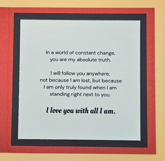 Romantic Card for Him, Handmade To My King Playing Card, Valentines Day Anniversary Keepsake