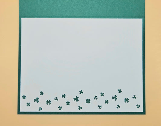 Handmade St. Patrick’s Day Card, Lucky Shamrock Irish Greeting Card Keepsake