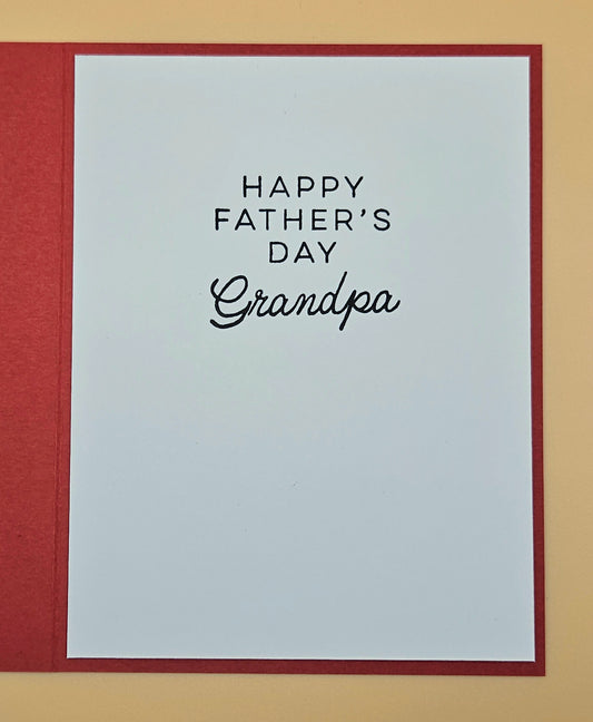 Inside of Grandpa Father's Day card showing Happy Father's Day Grandpa printed sentiment