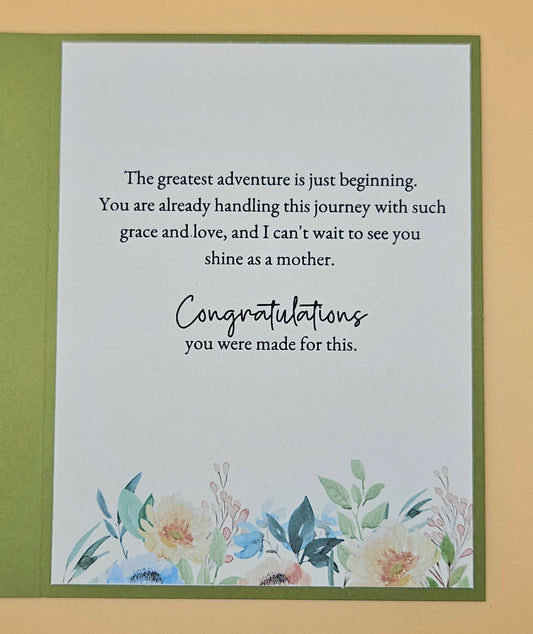 Mom To Be Card For Expecting Mother, Handmade Floral Already So Loved Strong, Congratulations Keepsake