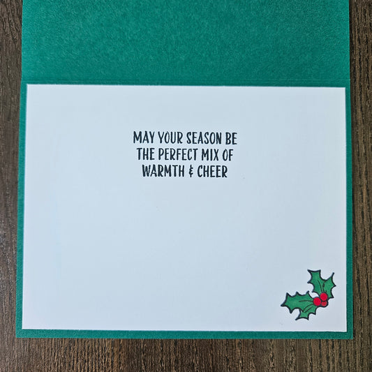 Winnie the Pooh Christmas Card, Handmade Classic Pooh and Piglet Xmas Wish Holiday Greeting