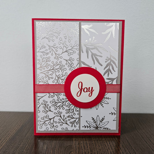 Christmas Card Set of 5, Handmade Classic Elegant Neutral Winter Xmas Holiday Bundle
