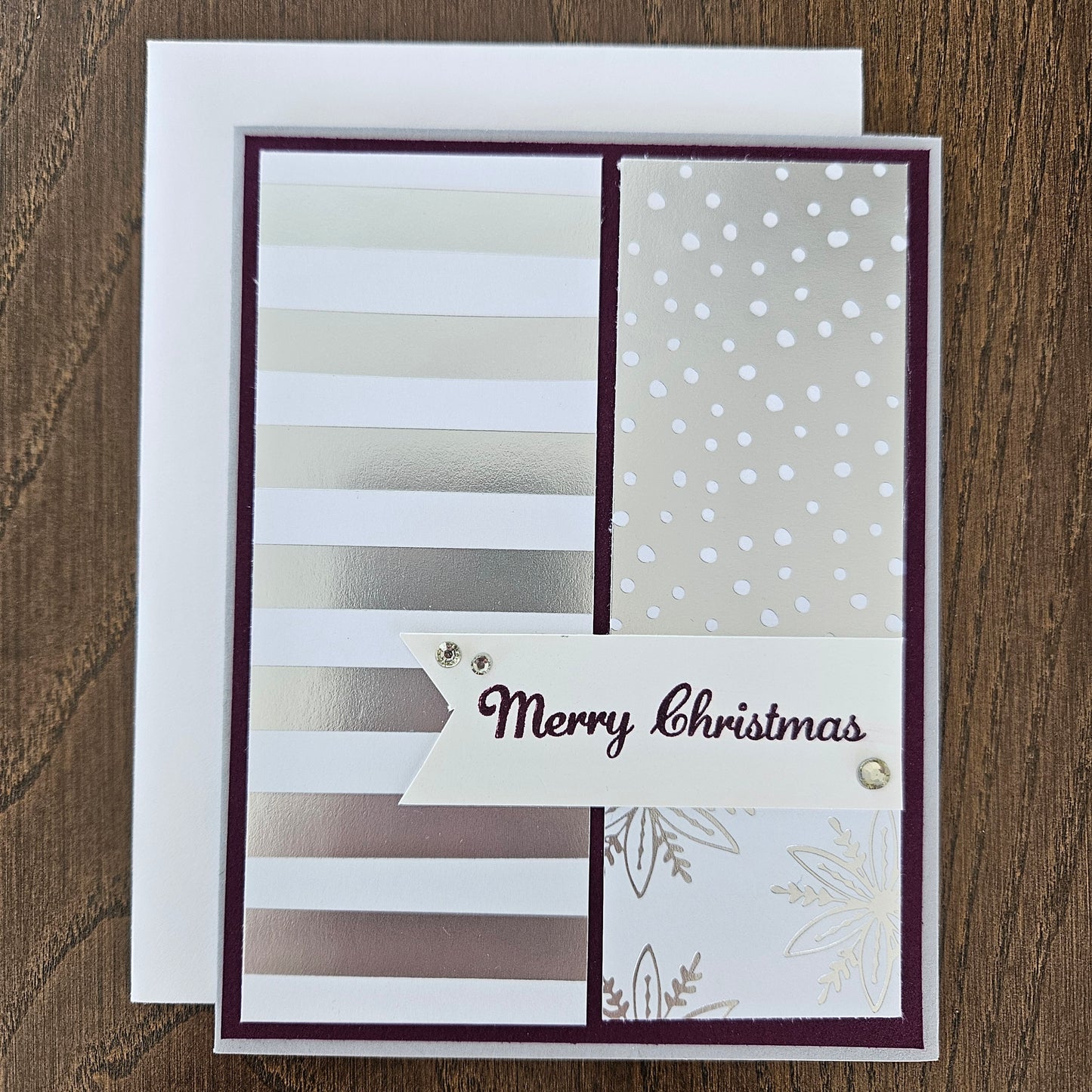 Handmade Christmas Cards, Holiday Greeting Cards, Elegant Neutral Winter Design, Joy, Merry Christmas, Season’s Greetings, 5 Card Bundle