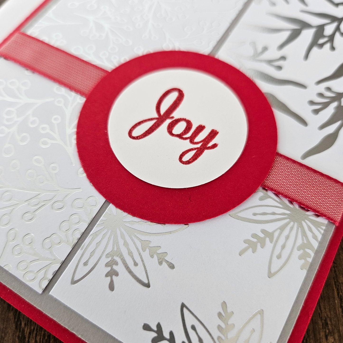 Handmade Christmas Cards, Holiday Greeting Cards, Elegant Neutral Winter Design, Joy, Merry Christmas, Season’s Greetings, 5 Card Bundle