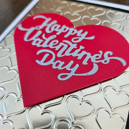 Handmade Valentine’s Day Card - Happy Valentine’s Day, For Him Tiddly Pom Cards