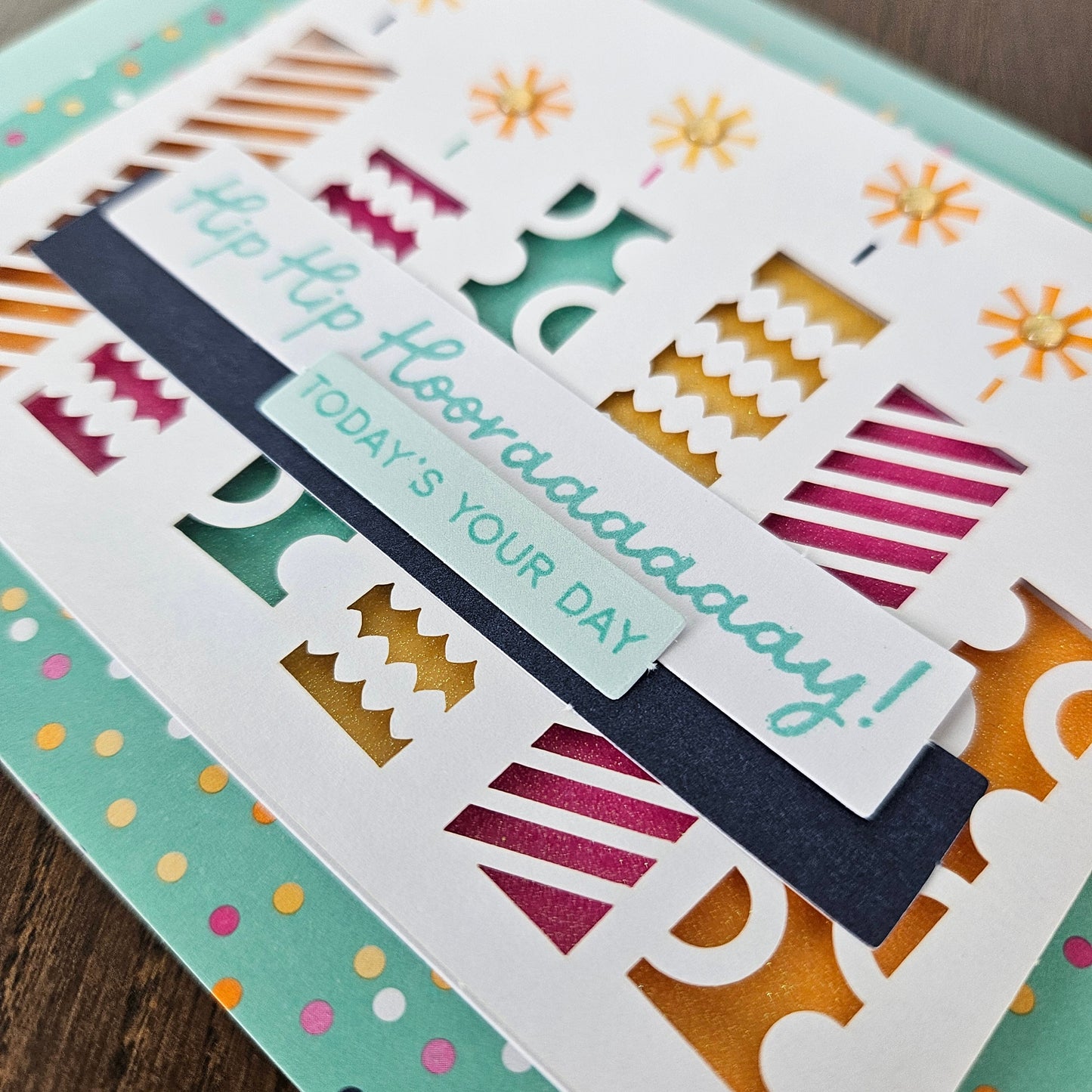 Handmade Birthday Card Bundle – Bold and Bright Die-Cut Design Set Of 4