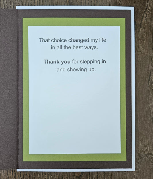 Handmade Card For Dad, Heartfelt Appreciation Greeting Card For Step Dad or Bonus Dad, Card For Fathers Day, Birthday or Special Thank you