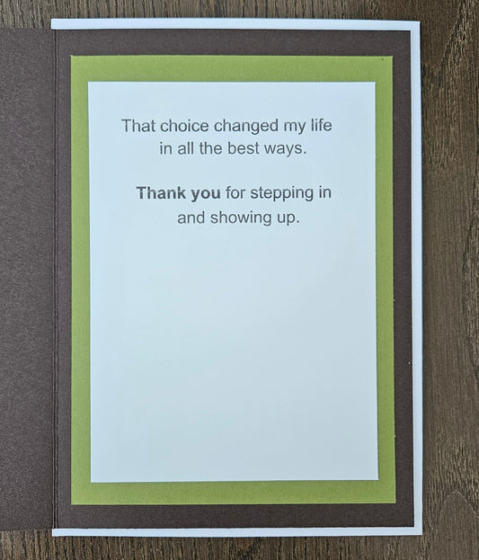 Handmade Card For Dad, Heartfelt Appreciation Greeting Card For Step Dad or Bonus Dad, Card For Fathers Day, Birthday or Special Thank you Tiddly Pom Cards