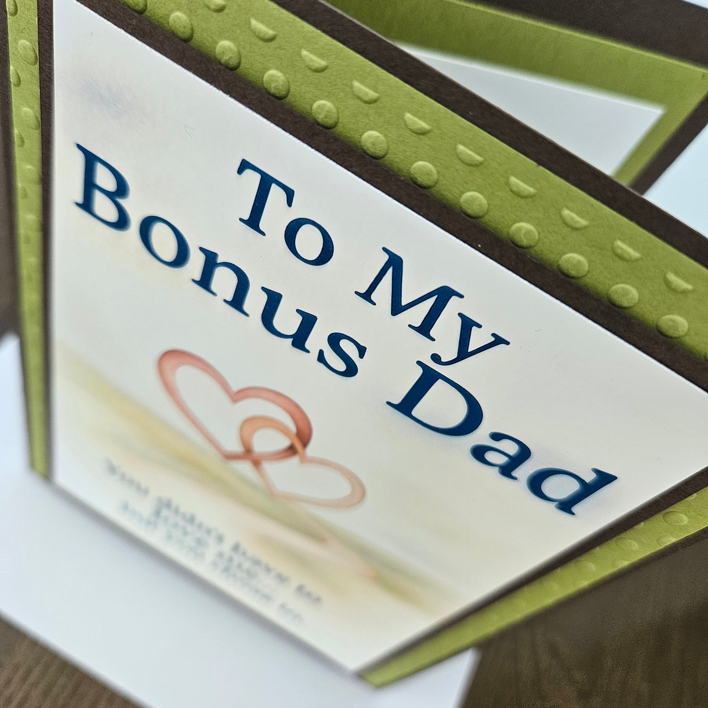 Handmade Card For Dad, Heartfelt Appreciation Greeting Card For Step Dad or Bonus Dad, Card For Fathers Day, Birthday or Special Thank you