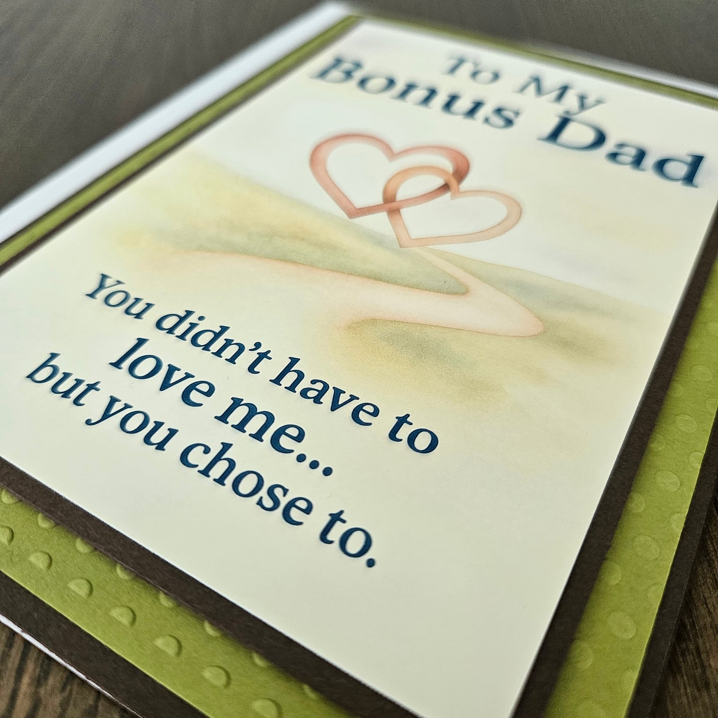 Handmade Card For Dad, Heartfelt Appreciation Greeting Card For Step Dad or Bonus Dad, Card For Fathers Day, Birthday or Special Thank you