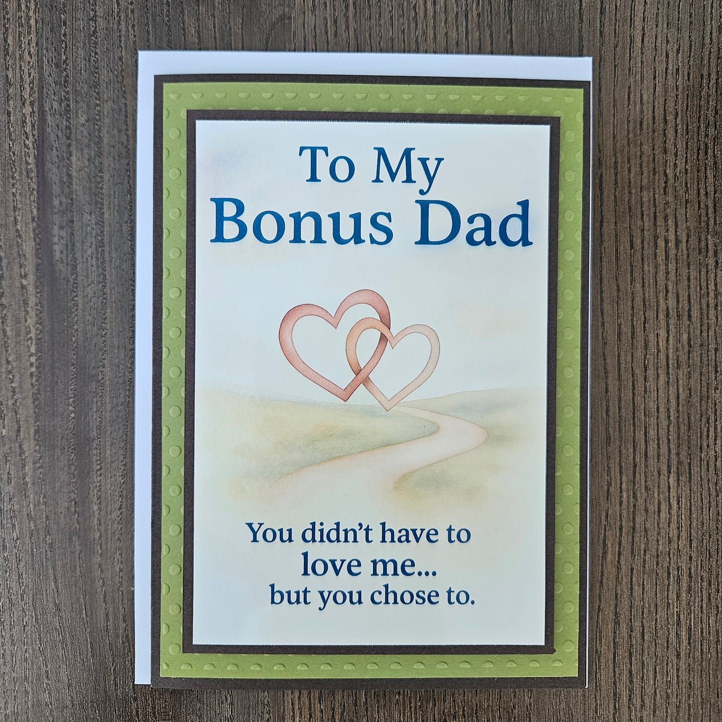 Handmade Card For Dad, Heartfelt Appreciation Greeting Card For Step Dad or Bonus Dad, Card For Fathers Day, Birthday or Special Thank you