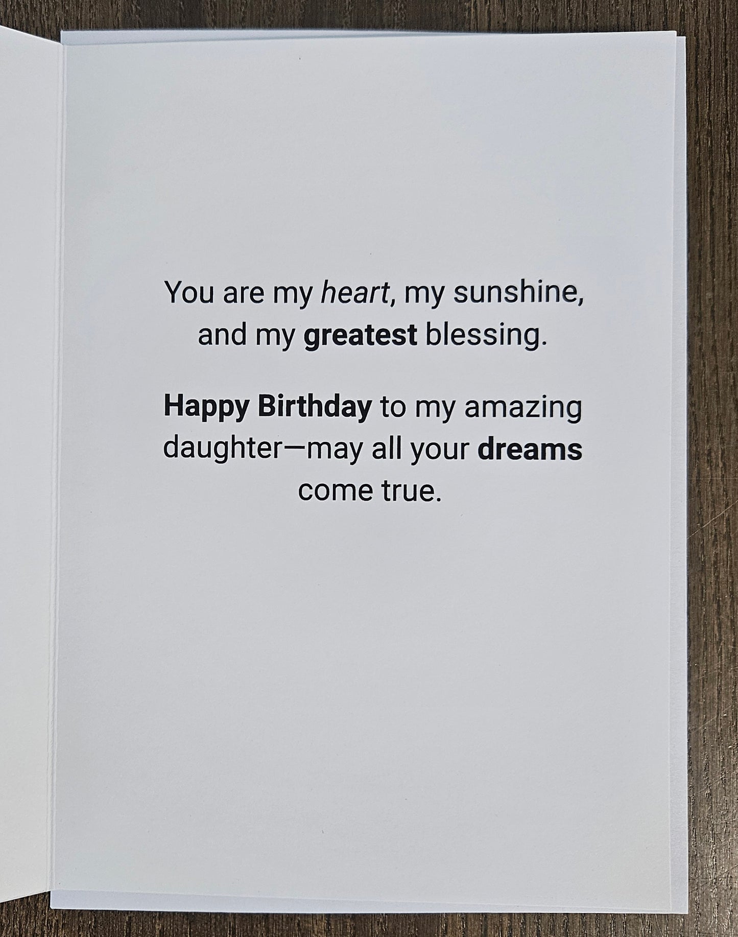 Birthday Card for Daughter, Heartfelt Greeting Card for Her, Daughter's Birthday Card, Watercolor Floral Design