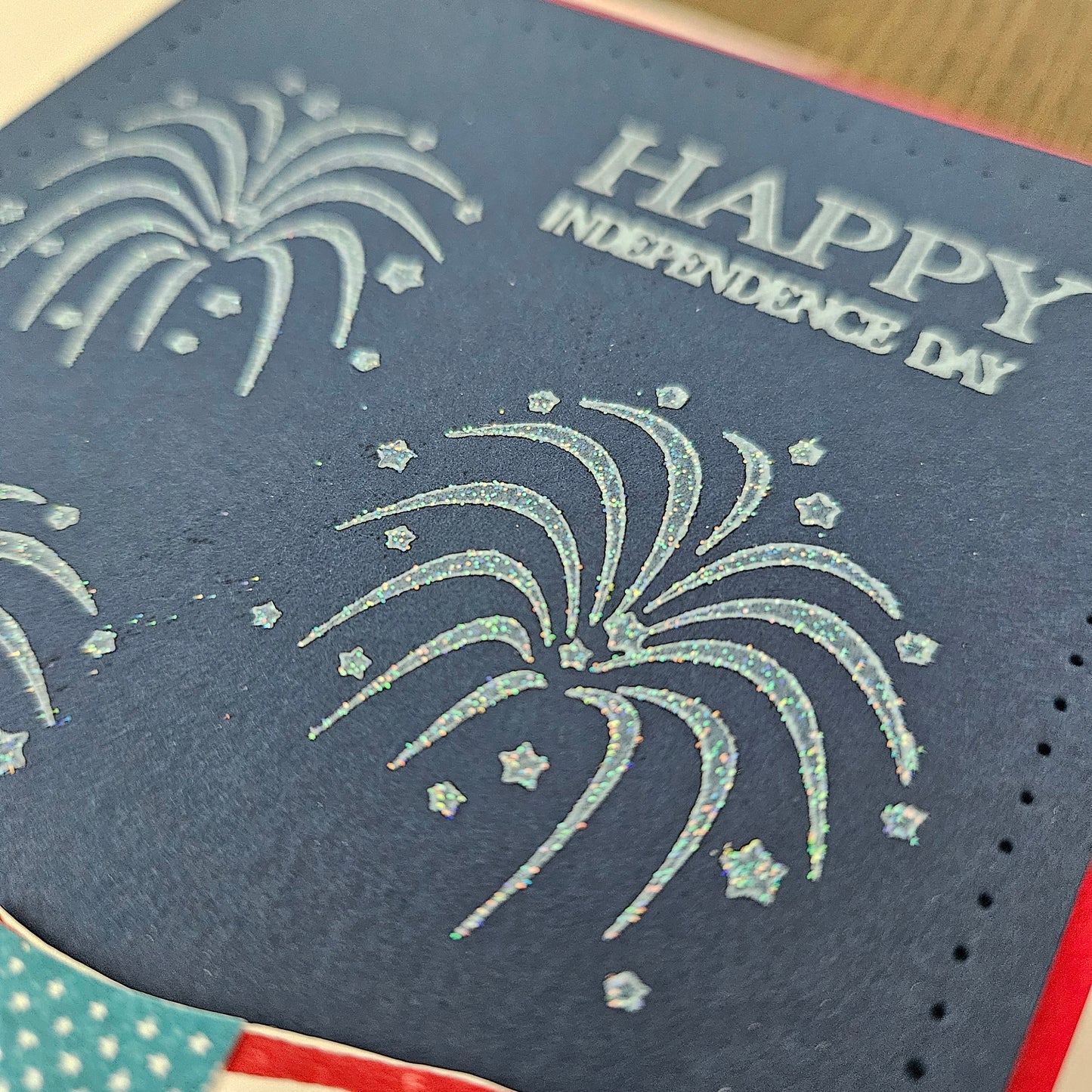 Handmade Patriotic Card, 4th Of July Greeting Card, Personalized Gift, Red, White & Blue God Bless America,