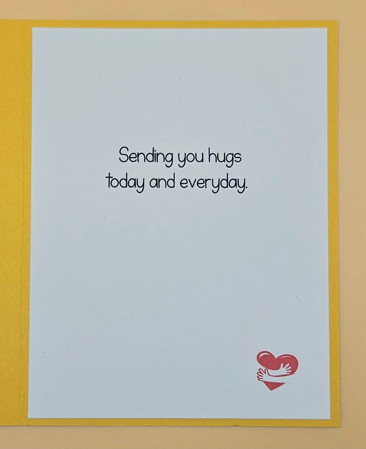 Winnie the Pooh Friendship Card, Handmade Classic Pooh and Piglet, Sending Hugs Heartfelt Keepsake