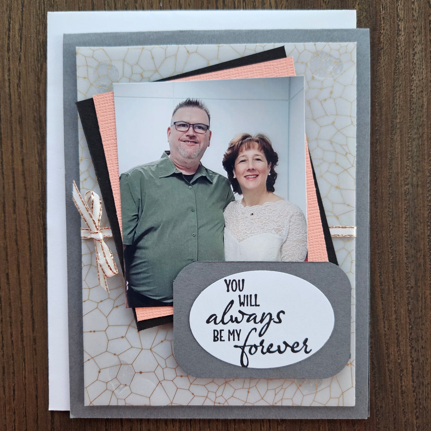 Personalized Handmade Photo Card, Custom Love Greeting Card, Keepsake Card for Couples