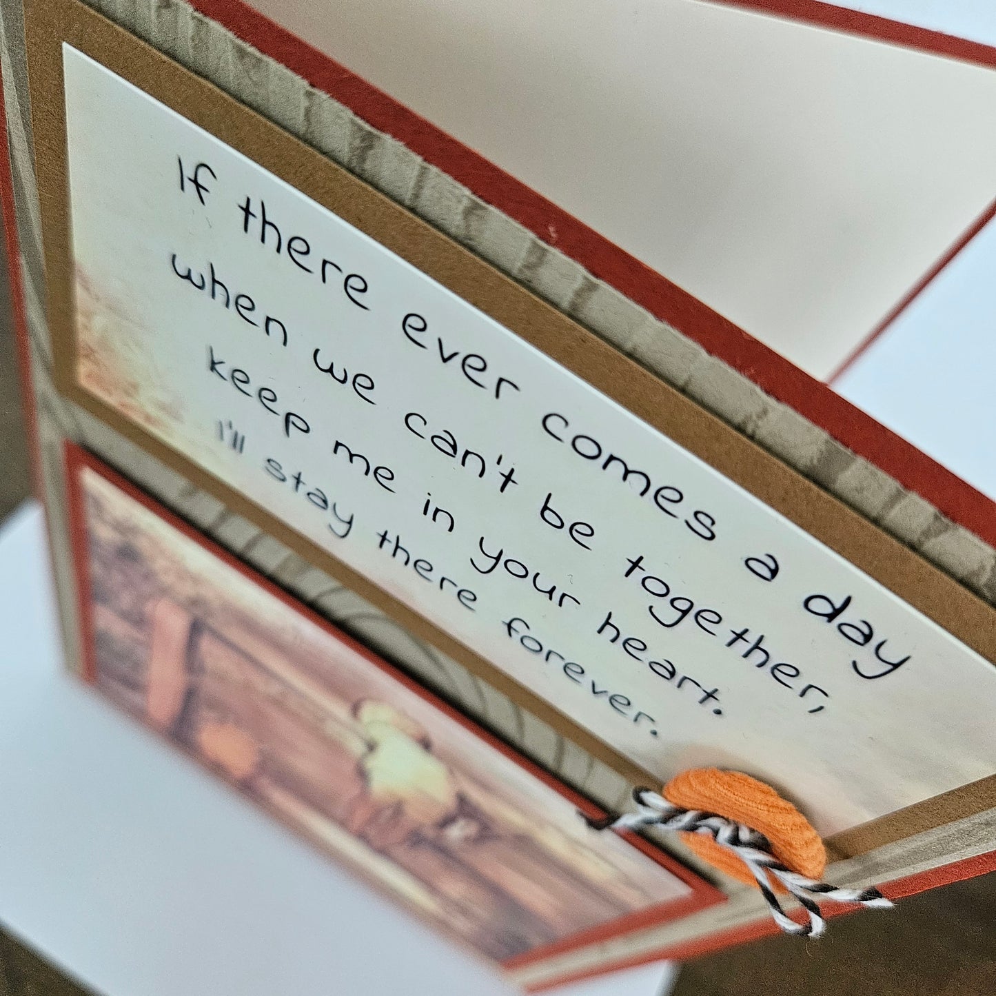 Winnie the Pooh Card, Handmade Heartfelt Greeting Card, Custom Personalized Gift for Friend, Winnie the Pooh Quote, Keep Me In Your Heart