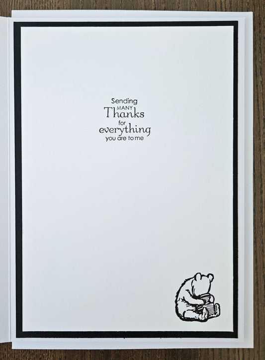 Handmade Winnie the Pooh & Christopher Robin Friendship Card, Thank You Card For Friend, Hand-colored, Watercolor Greeting Card, Classic Winnie The Pooh Quote Tiddly Pom Cards
