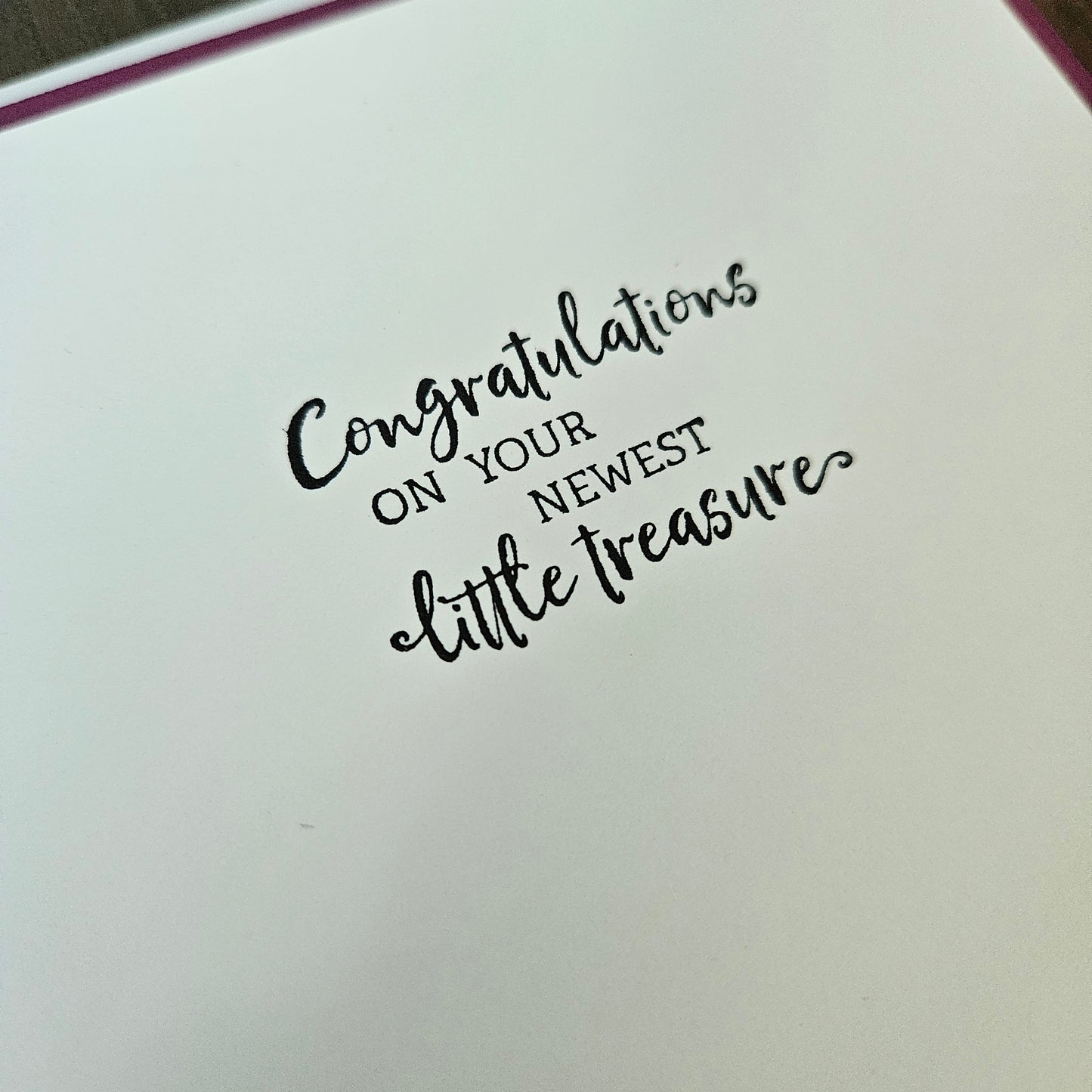 Handmade Baby Girl Congratulations Card, 5x7 Newborn Greeting Card, 3D Decoupage Nursery Dresser With Toys