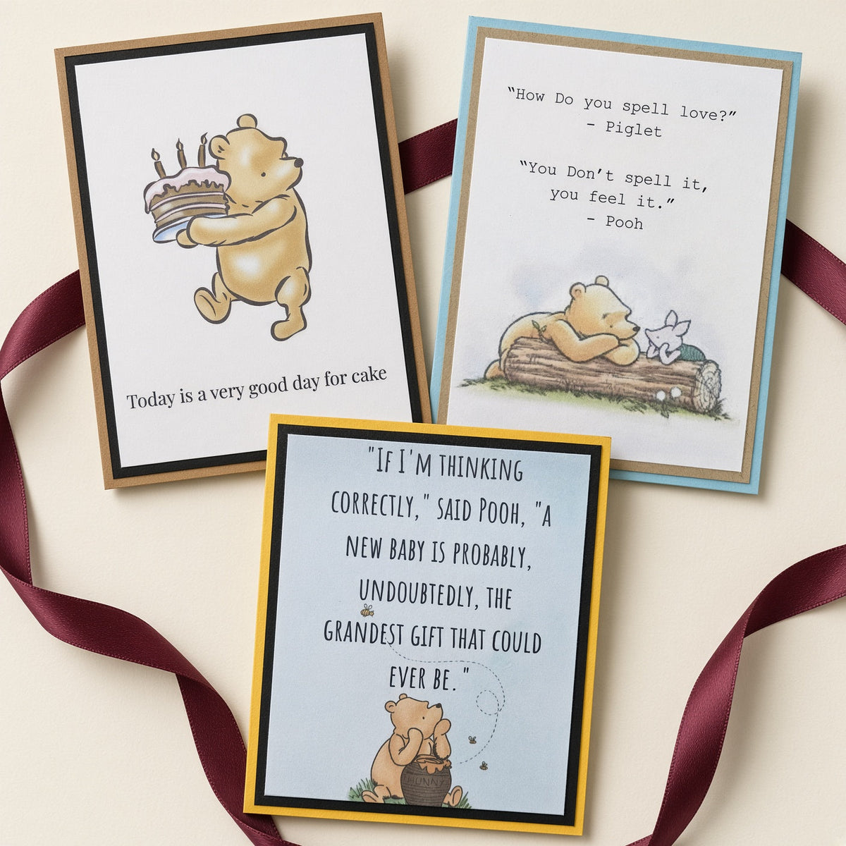 Winnie-the-Pooh-Cards Tiddly Pom Cards