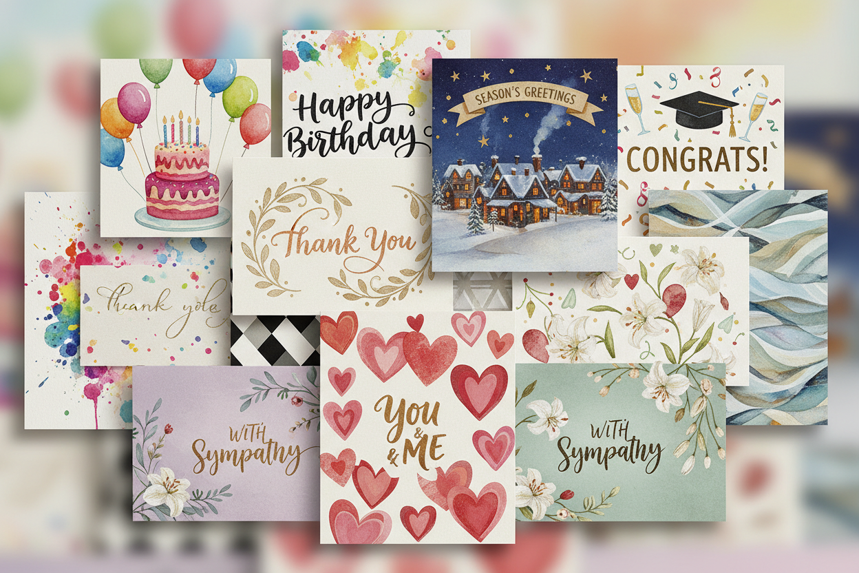 Shop-All-Cards Tiddly Pom Cards