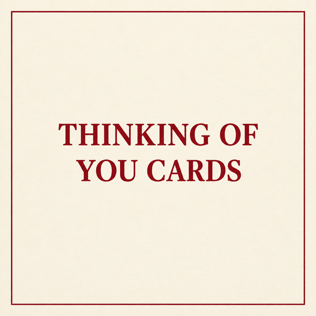 Thinking of You Cards cream-and-burgundy collection cover