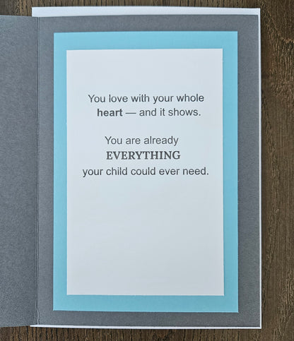 First Father’s Day Card, Handmade Heartfelt Greeting Card For New Dad, Baby Son, Blue Booties